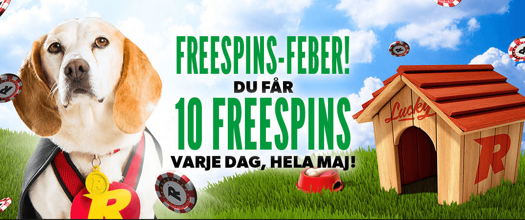 Rizk Casino Rewards Swedish Players with 10 Free Spins with Welcome Bonus until 31st May